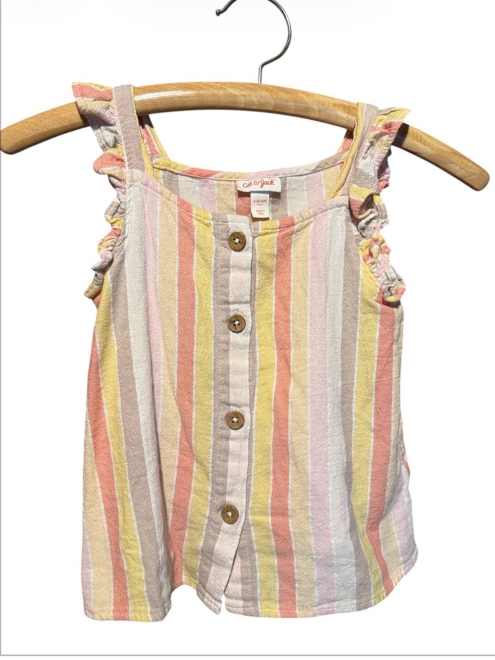 💰BOGO FREE Cat & Jack Striped Summer Top S 6/6X
